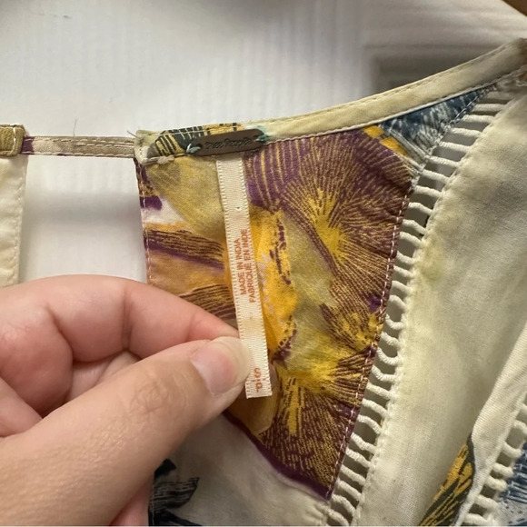 Free People Strawberry Fields Mini Dress Size Small Ivory - Picture 7 of 10